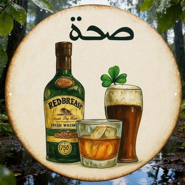 CIFbuy Vintage Irish Pub Round Metal Sign 8x12 Inch Rustic Irish Whiskey Tin Plaque Retro Wall Art Bar Home Decor TikTok, TikTok, r Self-pickup Logiopics
