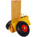 Heavy Duty Panel Dolly Slab Dolly with Handle & 2 10" Peneumatic Tires Wheels 600LBS Load Capacity for Drywall Sheet Heavy Appliance & Material Handling All Terrain Moving Cart Panel Dolly - Yellow - Image 6