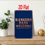 CIFbuy 1pc Rangers Metal Sign, Rangers Fans Welcome Others" Not Allowed, 2D Flat Unframed Vintage FC Plaque, Vintage FC Plaque, Weatherproof Rustproof UV R Welcome ikTok, Welcome ikTok, t Self-pickup Logiopics - Image 7