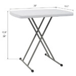 Replace 59374361 76*50*70.5cm Liftable Garden Plastic Table White - Image 47
