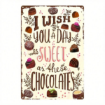 CIFbuy Vintage Chocolate Theme Metal Sign 8x12 Inch, Classic 2D Flat Wall Art Decorative Plaque For Home Kitchen Bar Garden Cottage Dec TikTok, TikTok, Self-pickup Logiopics