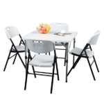 4pcs 47*54*84cm Garden Plastic Folding Chair White - Image 14