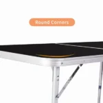 4 Ft Folding Camping Table Portable Adjustable Height Aluminum Picnic Table for Indoor Outdoor Use (Shipment from Walmart) - Image 2