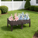 Raised Garden Bed Planter Box, 3 Size Options Self-Watering Elevated Garden Bed, Lightweight PP Material Planting Container for Vegetables Herbs Flowers Outdoor Patio Balcony-M - Image 14