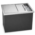 Drop-In Ice Chest, Stainless Steel Ice Storage Box with Sliding Lid and Drain Hose, Ice Bin for Chilled Wine, Beer, Beverage (27 x 18 x 21 Inches)