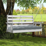 Outdoor Bench Cushion, 60 × 20 × 4 Inch, Tufted Waterproof Swing Cushion with Ties, for Patio Bench or Window Seat - Image 6