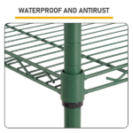 5-Layer Adjustable Display Rack Iron Household Shelf with Adjustable Feet 29.13*13.39*59.06in Forest Green - Image 8