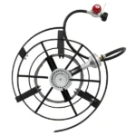 13*32inch Four-Piece Set, Black Round Iron Stove Frame, Silver Aluminum 30qt Turkey Pot 10qt Fish Pot, Gas Fryer - Image 30