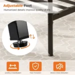 Twin Metal Platform Bed Frame with Steel Slat Support, Underbed Storage, No Box Spring Needed, Easy Assembly(Shipment from Walmart) - Image 5