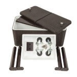 Same Code 16526367 80QT Rattan Square Legs Cooler with Shelf - Image 15