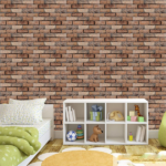 10 pcs 3D Wall Brick Self Adhesive Removable Wallpaper 11.8 x 11.8 Inch Wallpaper Brick Breakaway Wall Decals Vintage Faux Brick Wallpaper Brown for Fireplace Kitchen Backsplash - Image 7