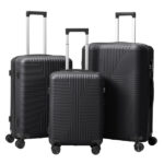PP Trolley Case 20in 24in 28in 3PCS Suitcase Set Black - Image 11