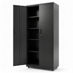 73 Inch Heavy Duty Mobile Steel Storage Locker Cabinet with Keys, Multi-Height Customizable Shelves Smooth Clean Surface Rolling Tool File Cabinet for Home Utility Room - Image 2
