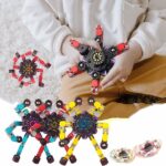 Deformable Fidget Robot, Deformable Fingertip Gyro, Kids DIY Deformable Robot Fingertip Spinner, Spinning Vent Chain Fidget Toys Creative Decompression Gyro Robot Toys (8Pcs) - Image 2