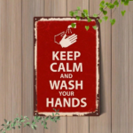 CIFbuy Retro Keep Calm Faucet Metal Sign, Vintage Red Background White Letter Wall Art, 2D Flat Decor For Bathroom Kitchen Home TikTok, TikTok, e Self-pickup Logiopics - Image 8