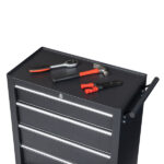 Single-bottom cabinet 4-draw, steel, black 330lb instrument cart, storage room - Image 23