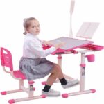 Kids Table and 2 Chairs Set with Chalkboard, Multi-Purpose Toddler Activity Table for Drawing, Eating & Studying - Image 12