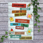 CIFbuy 1pc Classic Iron Metal Sign Everyone Brings Joy To This Class, To This Class, 8x12in Unframed Oblong Tin Poster, Poster, Vintage Classroom Decor Wall P Sign ikTok, Sign ikTok, g Tin Poster Self- Tckup Logiopl Pmed - Image 7