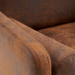 97*71*74cm 1.5 Seats Hot Stamping Cloth Surrounding Chair With Pillow Indoor Circle Chair Dark Brown - Image 18