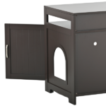 Litter Box Enclosure, Cat Litter Box Furniture with Hidden Plug, 2 Doors,Indoor Cat Washroom Storage Bench Side Table Cat House, Large Wooden Enclused Litter Box House, Esspresso - Image 23