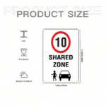 CIFbuy Vintage Speed Limit 10 Km/H Metal Wall Sign, 8x12in Retro Speed Bump Warning Iron Plaque, Plaque, Easy Hang No Tools Needed Km/H ikTok, Km/H ikTok, aque Self-n ckup Logioped - Image 4
