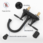 Bathroom Faucet Matte Black 360 Degree High Arc Swivel Spout 4 in Centerset Vanity Faucet Modern Bathroom Faucets 2/3 Holes Lavatory Faucet NOT INCULED Drain[Unable ship on weekends, TK/TEMU only for pickup, only TX10643 warehouse supports GOFO] - Image 3