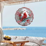 CIFbuyCardinal Wind Spinners with Pine & Floral Design: Vibrant Red Metal Outdoor Decor | Hanging Wind Chimes for Garden, Patio, Lawn & Holiday Decor.Wind Chime(TikTok/temu self-pickup orders) - Image 8