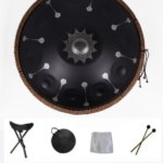 10 Notes Mandala Pattern Black Handpan Drum Decorative Steel Percussion Instrument - Image 4