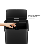 Automatic Trash Can, 13.2 Gallon Plastic Motion Sensor Garbage Bin, Black - Image 3