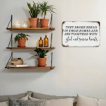 CIFbuy Funny They Broke Bread Quote Metal Sign, Rustic Iron Tin Wall Art, Decor 8x12 Inch For Kitchen Bedroom QuoteikTok, QuoteikTok, Self-usckup Logiopom - Image 6