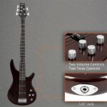 [Do Not Sell on Amazon] GIB Electric 5 String Bass Guitar Full Size Bag Strap Pick Connector Wrench Tool Earth Brown - Image 19