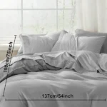 Luxury Sheet Sets Super Soft Easy Care Microfiber 3/4-Pieces Bed Sheet Set With 16-Inch Deep Pockets, Light Grey - Image 7