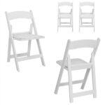 Replacement 15868578 4 Pack Folding Chairs, Resin Chairs with Padded Seat, Comfortable Event Chairs Indoor Outdoor for Home Event Party Picnic School Wedding, White - Image 29