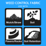 XISHAN 3'X300' Black HDPE 70 Gram Weed Barrier Fabric - Image 2