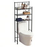 Over the Toilet Storage, 3-Tier Over Toilet Storage Rack for Bathroom, Metal Bathroom Organizer Shelves Over Toilet, Black - Image 2