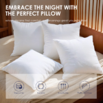 Double the comfort with this set of two 20-inch white pillow inserts. Excellent loft instantly enhances the coziness of your sofa and bed. The cover-free design encourages creative mixing and matching, perfect for seasonal updates or style refresh. - Image 7