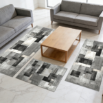 Three-piece kitchen rug set, non-slip and washable, abstract pattern kitchen hallway rug, soft and comfortable, suitable for sinks, floors, entrances, hallways and bathrooms. - Image 12