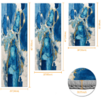 Three-piece kitchen rug set, non-slip and washable, abstract pattern kitchen hallway rug, soft and comfortable, suitable for sinks, floors, entrances, hallways and bathrooms. - Image 3