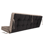 Outdoor Swing Cushions 55 Inch, Waterproof 4" Thick Porch Swing Cushion Replacement with Backrest and Ties, Comfortable 2-3 Seat Pation Swing Pad for Backyard, Garden, Lawn, Outdoor Furniture - Image 7