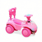 Kids Pink Foot-to-Floor Push Car — Horn, Light & Music, Anti-Tip Backwards Device, Underseat Storage for Toddlers - Image 2