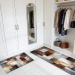 Three-piece kitchen rug set, non-slip and washable, abstract pattern kitchen hallway rug, soft and comfortable, suitable for sinks, floors, entrances, hallways and bathrooms. - Image 11
