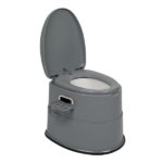 Portable Toilet with Non-slip Mat Grey - Image 9