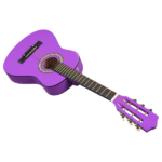 Purple 30-inch Round Acoustic Guitar with Picks, Strings, Capo, Case, Tuner, and Strap - Image 7