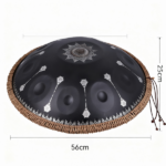 10 Notes Mandala Pattern Black Handpan Drum Decorative Steel Percussion Instrument - Image 5