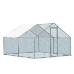 10 x 10 ft Large Metal Chicken Coop, Walk-in Poultry Cage Chicken Hen Run House with Waterproof Cover, Rabbits Cats Dogs Farm Pen for Outdoor Backyard Farm Garden SAME AS09877689 - Image 2