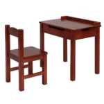 Flip Top Kids Table and Chair Set, Wood Activity Table Set with Storage Space for Arts Crafts, Dark Coffee - Image 11