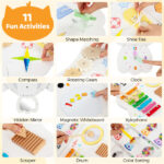 11-in-1 Montessori Owl Activity Wall - STEM Sensory Busy Board with Magnetic Whiteboard, 3+ Years Old - Image 8