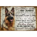 CIFbuy Vintage Metal Tin Sign German Shepherd Pattern Wall Decor For Home Living Room Man Cave (TikTok, temu pick-up service)