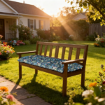Outdoor Bench Cushion, 60 × 20 × 4 Inch, Tufted Waterproof Swing Cushion with Ties, for Patio Bench or Window Seat - Image 7