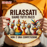 CIFbuy 1pc 8x8 Inch Round French Aluminum Sign, Vintage "Relax We Are All Crazy" Decorative Plaque, Chicken Flock Farmhouse Wall Art TikTok, TikTok, Self-pickup Logiopics - Image 2